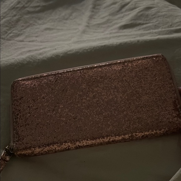 NWOT Pink Glitter Wristlet Wallet Sparkle & Co. - Picture 2 of 5